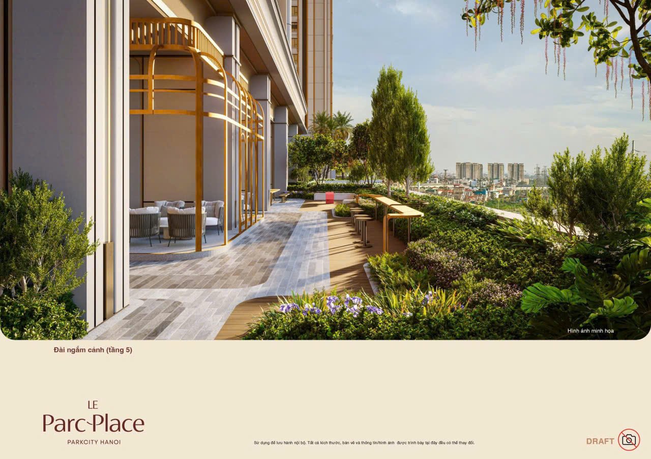 Ban công và đài ngắm cảnh hướng thành phố tại Le Parc Place