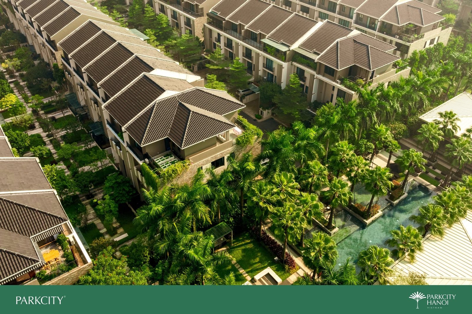Cảnh quan cây xanh trưởng thành tại khu đô thị ParkCity Hanoi