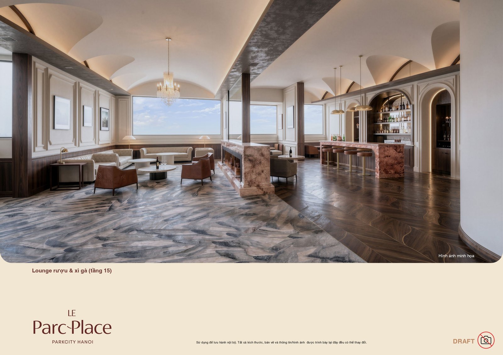 Lounge tầng cao tại Le Parc Place ParkCity
