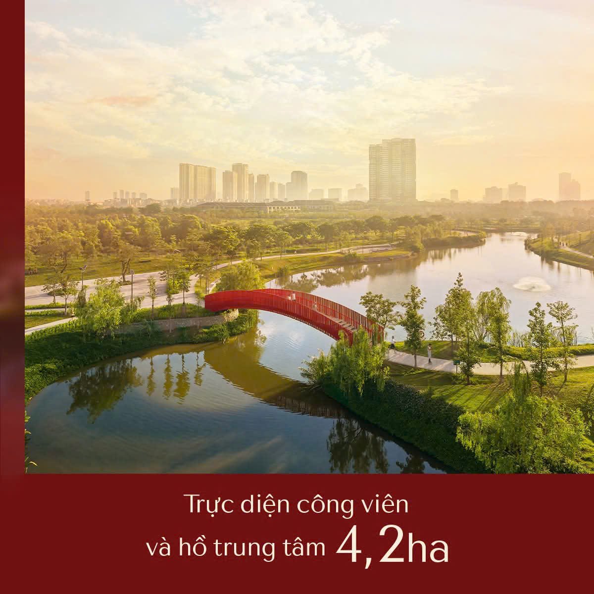 Công viên và hồ trung tâm 4,2ha tại ParkCity Hà Nội