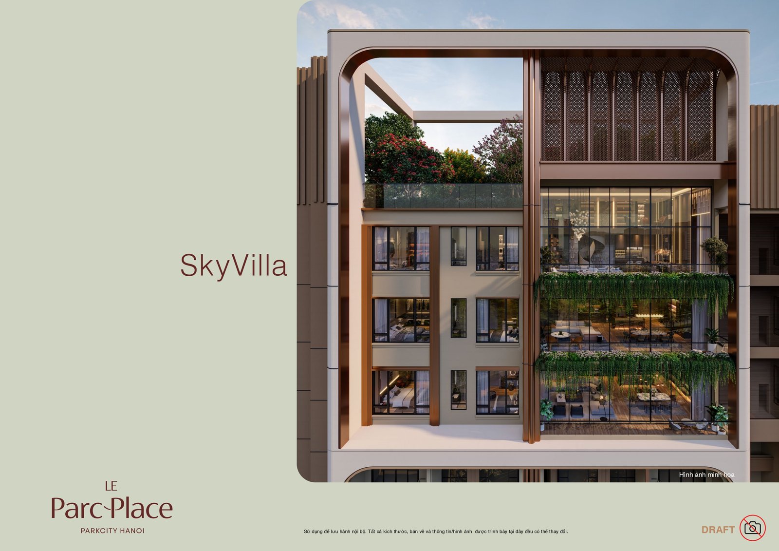 Sky Villa Le Parc Place với sân vườn riêng trên cao