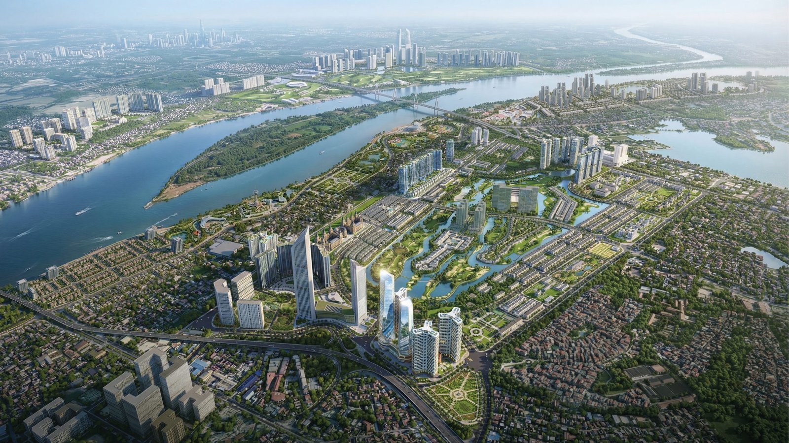 Cảnh quan và hồ nước tại khu đô thị Ciputra Hà Nội