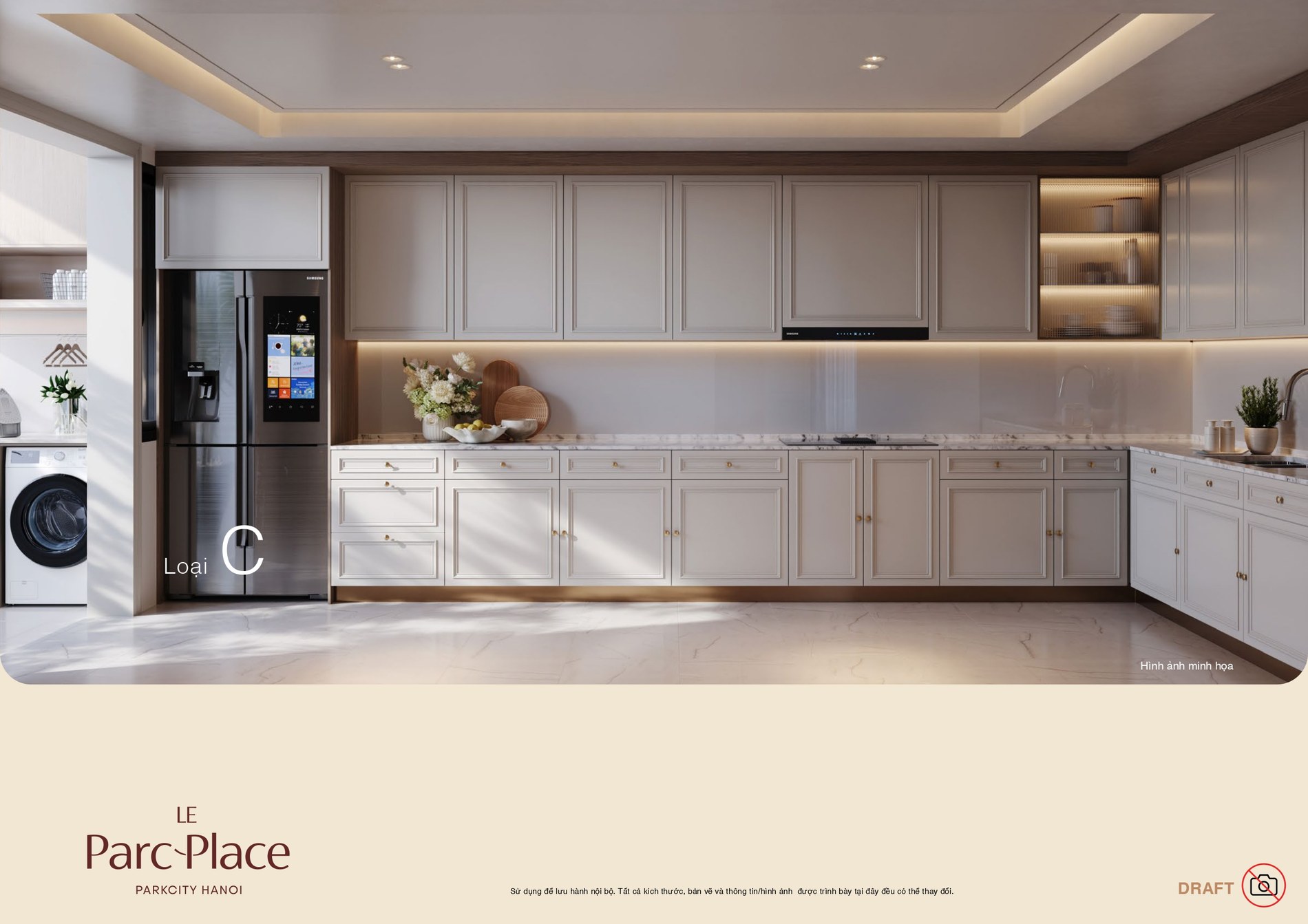 Mặt bằng dòng căn C/C1 Le Parc Place — 3PN+1, ~162m²