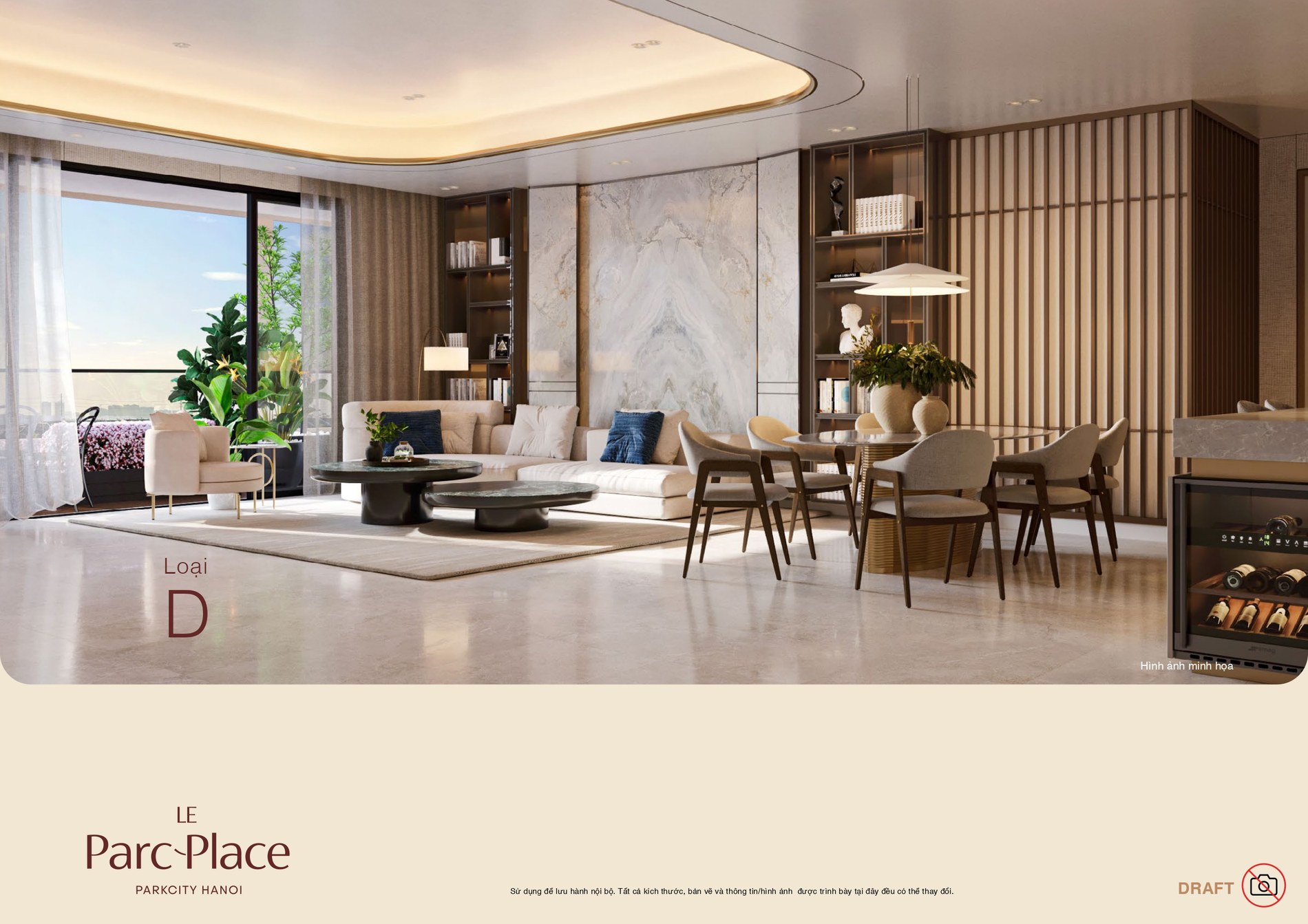 Mặt bằng Sky Villa D1 Le Parc Place — 4PN+1, ~238m²