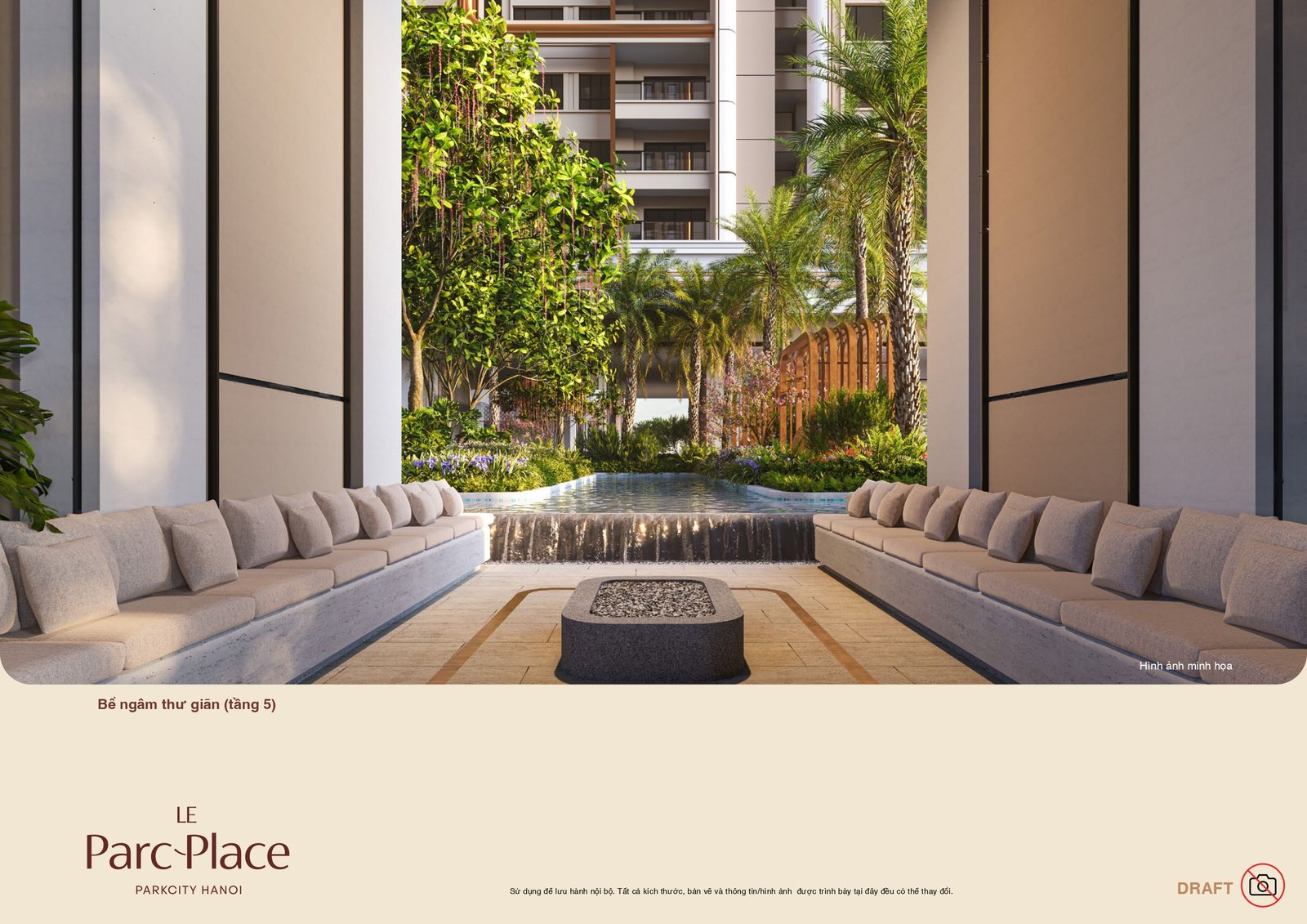 Bể ngâm thư giãn wellness tại Le Parc Place